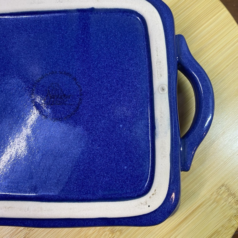 NANTUCKET Square Dark Blue Casserole‎ Baking Dish Serving 6x6x2-great Condition - Picture 7 of 8